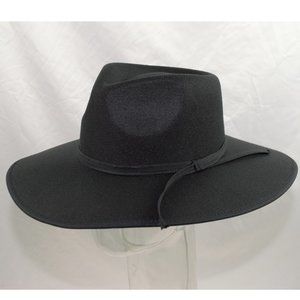 Big Wide Brim Felt Rancher Fedora Panama Bolero Hat Matching Hat Band & Trim